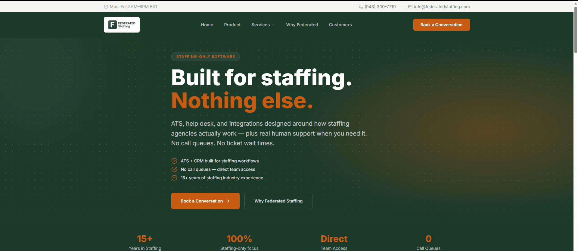 Federated Staffing website
