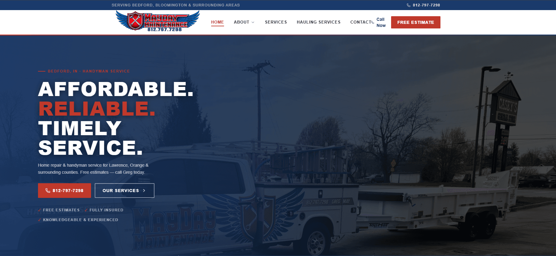 Mayday Maintenance website