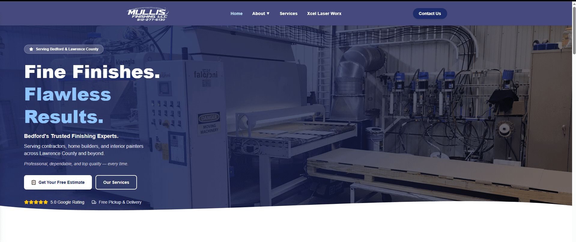 Mullis Finishing website